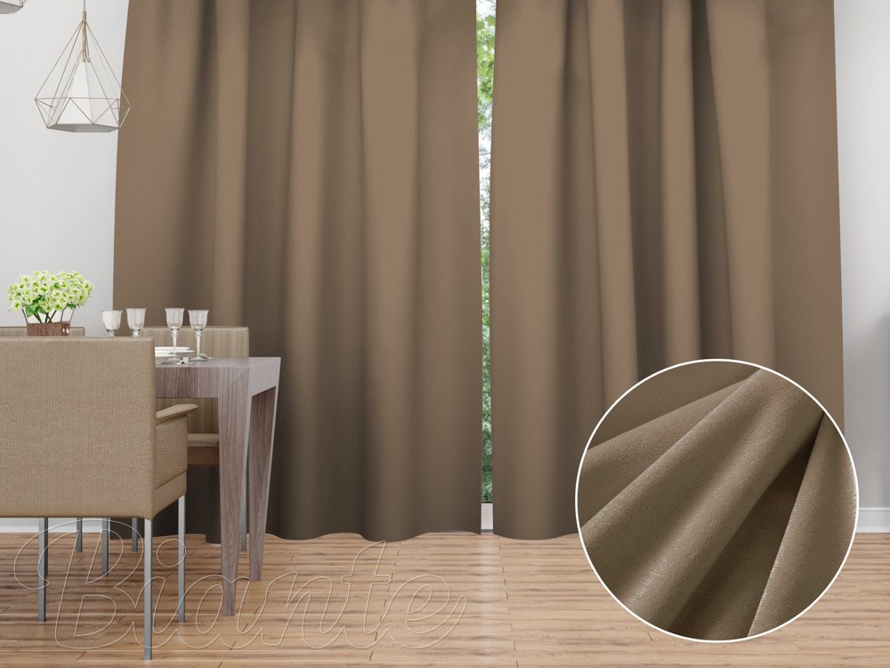 Sametový závěs Velvet Premium SVP-034 Kávově hnědý - šířka 135 cm - Biante.cz Sametový závěs Velvet Premium SVP-034 Kávově hnědý - šířka 135 cm - Biante.cz