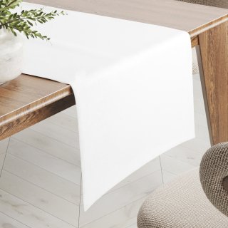 Teflonový běhoun na stůl TF-132 Bílý hladký bez vzoru - Biante.cz
