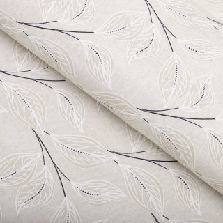 Dekorační látka Leona LN-164 Pnoucí lístky na režném - šířka 140 cm a 280 cm - Biante.cz