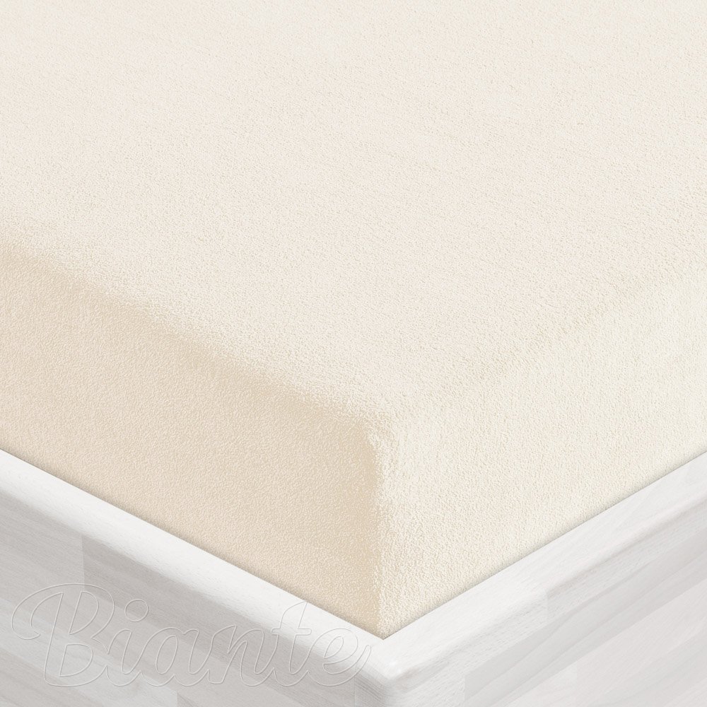 Dětské froté napínací prostěradlo do postýlky FR-002 Smetanové - detail 1 - Biante.cz