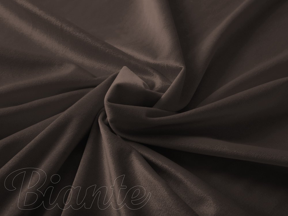 Sametová látka Velvet Premium SVP-016 Tmavě hnědá - šířka 145 cm a 280 cm - detail 1 - Biante.cz Sametová látka Velvet Premium SVP-016 Tmavě hnědá - šířka 145 cm a 280 cm - detail 1 - Biante.cz