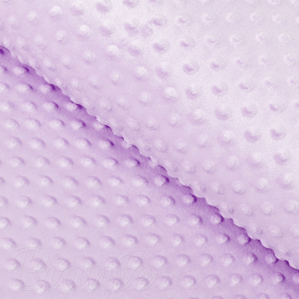 Dětská látka Minky 3D puntíky MKP-002 Fialová lila - šířka 150 cm - Biante.cz