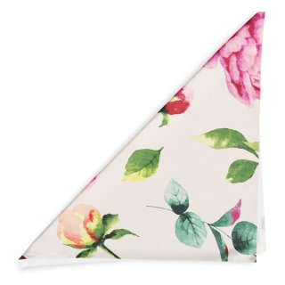 Bavlnená šatka Sandra SA-715 Veľké ružovočervené pivonky na smotanovom - detail 1 - Biante.sk Bavlnená šatka Sandra SA-715 Veľké ružovočervené pivonky na smotanovom - detail 1 - Biante.sk