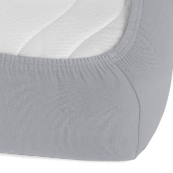 Jersey napínacie prestieradlo JR-028 Svetlo sivé - detail 1 - Biante.sk