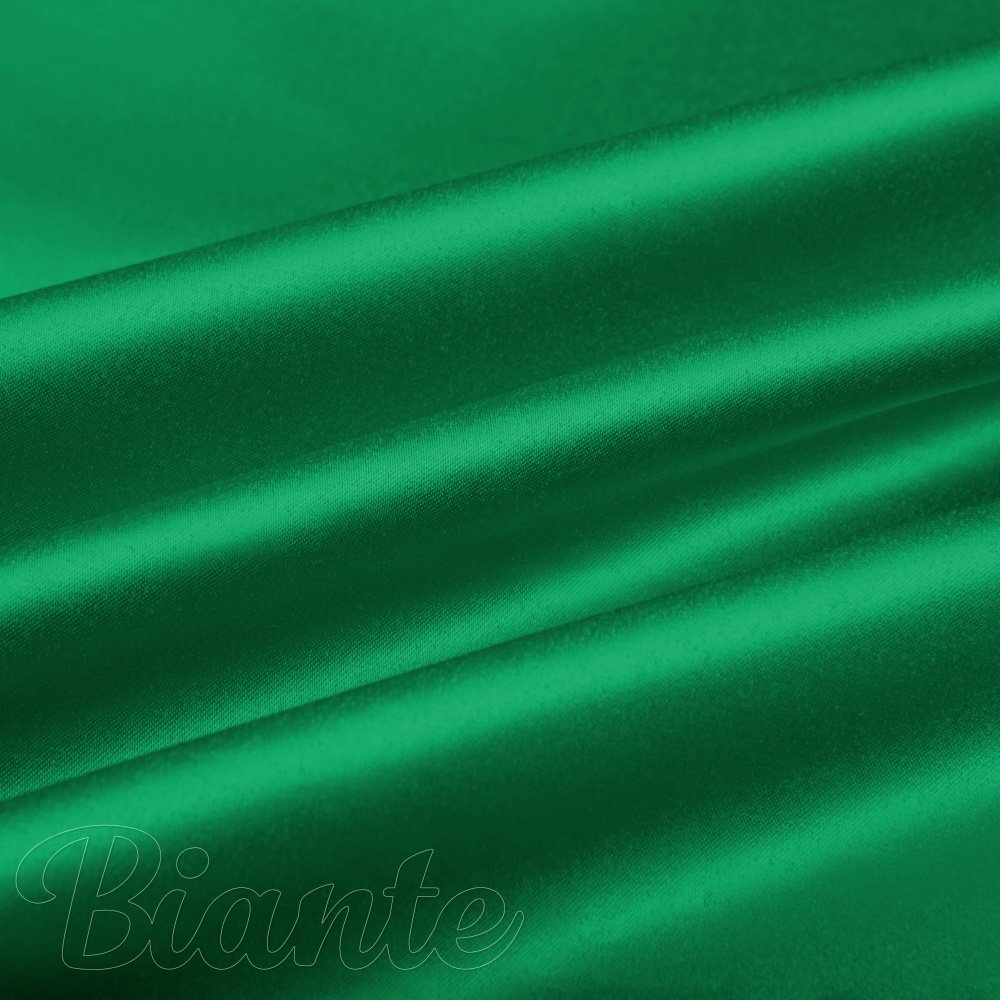Látka polyesterový satén LUX-028 Irská zelená - šířka 150 cm - Biante.cz