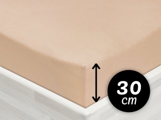 Jersey napínacie prestieradlo na vysoký matrac JR-033 Béžové - Biante.sk Jersey napínacie prestieradlo na vysoký matrac JR-033 Béžové - Biante.sk