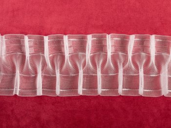 Řasící stuha na háčky nebo na tyčku RS-015 cik-cak - šířka 10 cm - řasení 1:2,5 - Biante.cz