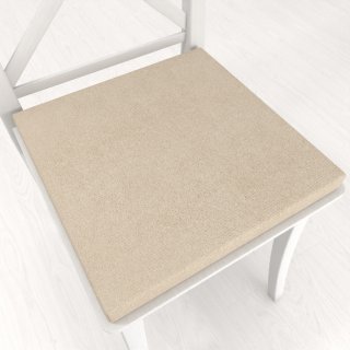 Štvorcový podsedák z imitácie brúsenej kože Alcantara ALC-007 Krémověo béžový - 38x38x3 cm - Biante.sk