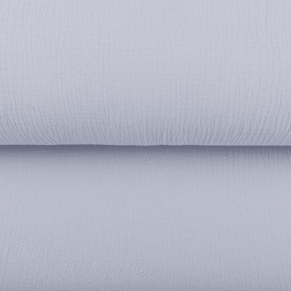 Mušelín dvojitá gázovina MSN-027 Světle modrošedá - metráž šířka 140 cm - detail 5 - Biante.cz