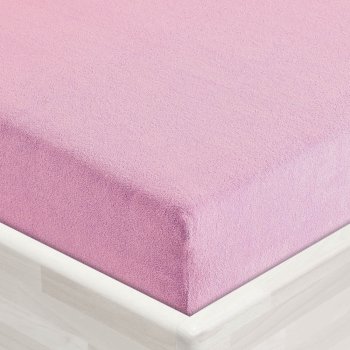 Detské froté napínacie prestieradlo do postieľky FR-008 Ružová lila - detail 1 - Biante.sk