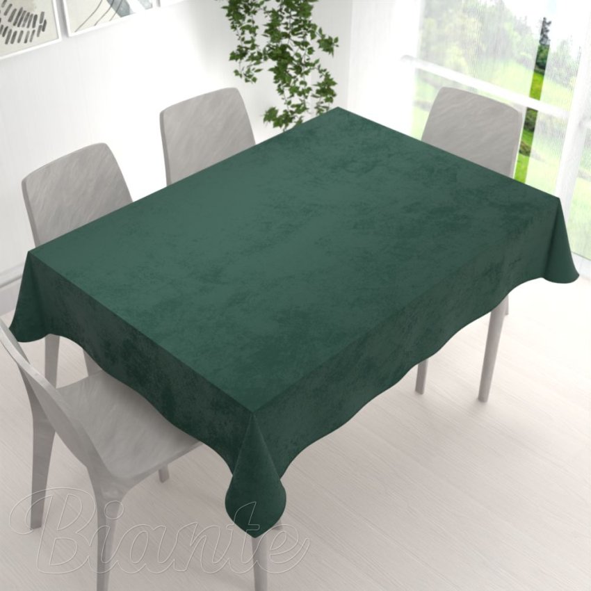 Velký sametový obdélníkový ubrus Velvet Premium SVP-044 Lesní zelená - detail 1 - Biante.cz