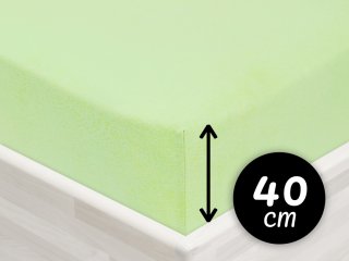Jersey napínací prostěradlo na extra vysokou matraci JR-018 Pastelově zelené - Biante.cz Jersey napínací prostěradlo na extra vysokou matraci JR-018 Pastelově zelené - Biante.cz