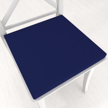 Čtvercový podsedák Rongo RG-084 Námořnická modrá - 38x38x3 cm - Biante.cz