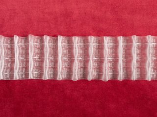 Řasící stuha RS-011 vlnky - šířka 7,5 cm - řasení 1:2 - Biante.cz