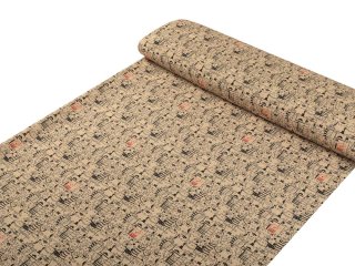 Dekorační látka PML-093 Pes mezi kočkami na hnědobéžovém - šířka 150 cm - detail 1 - Biante.cz