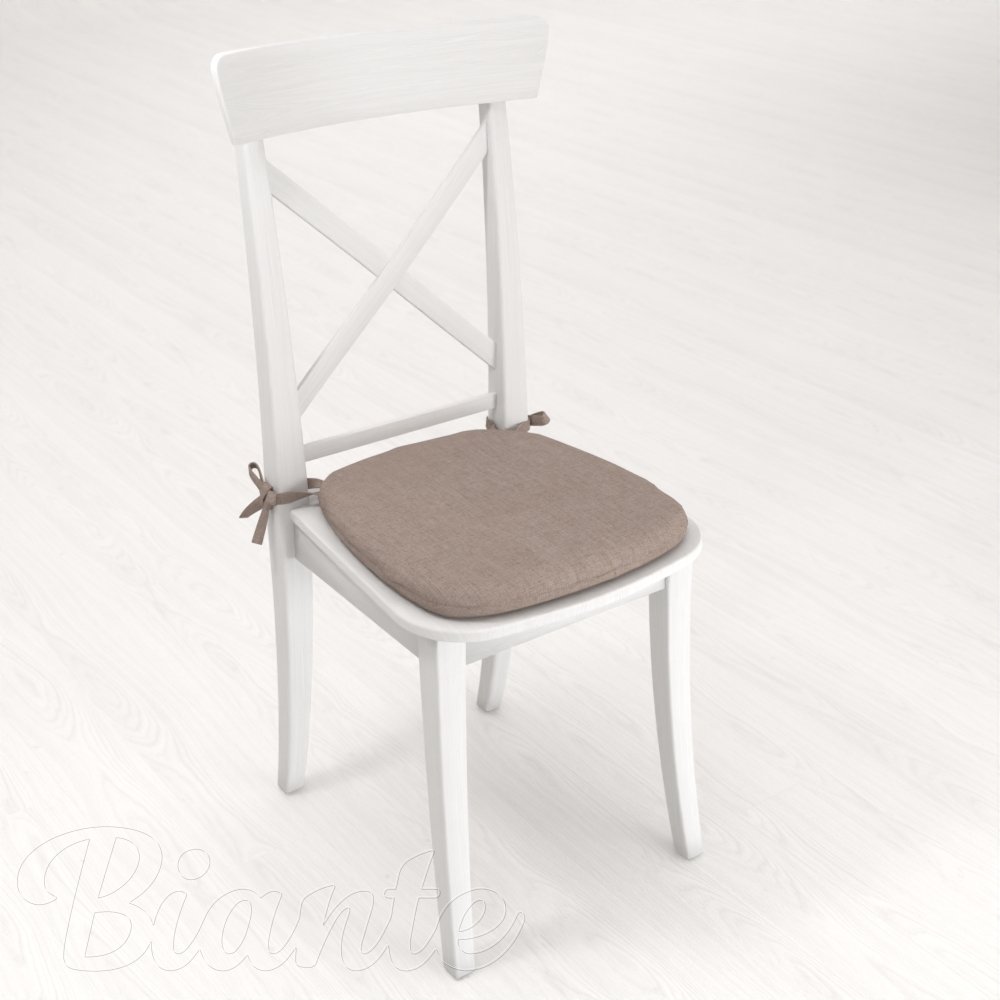 Oblý podsedák BKW-204 Šedohnědý žíhaný - 39x37x3 cm - detail 2 - Biante.cz