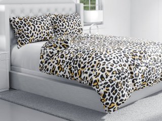 Bavlněné ložní povlečení Sandra SA-409 Leopardí vzor na bílém - detail 1 - Biante.cz Bavlněné ložní povlečení Sandra SA-409 Leopardí vzor na bílém - detail 1 - Biante.cz