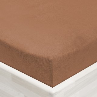 Dětské jersey napínací prostěradlo do postýlky JR-023 Oříškově hnědé - detail 1 - Biante.cz