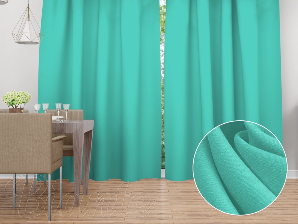 Dekorační závěs na míru Rongo RG-093 Světle tyrkysový - Biante.cz