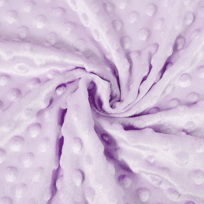 Dětská látka Minky 3D puntíky MKP-002 Fialová lila - šířka 150 cm - detail 1 - Biante.cz