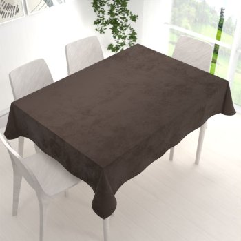 Velký sametový obdélníkový ubrus Velvet Premium SVP-016 Tmavě hnědý - detail 1 - Biante.cz Velký sametový obdélníkový ubrus Velvet Premium SVP-016 Tmavě hnědý - detail 1 - Biante.cz