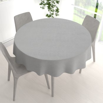 Kulatý ubrus/imitace broušené kůže Alcantara ALC-020 Světlý béžovošedý - detail 1 - Biante.cz Kulatý ubrus/imitace broušené kůže Alcantara ALC-020 Světlý béžovošedý - detail 1 - Biante.cz