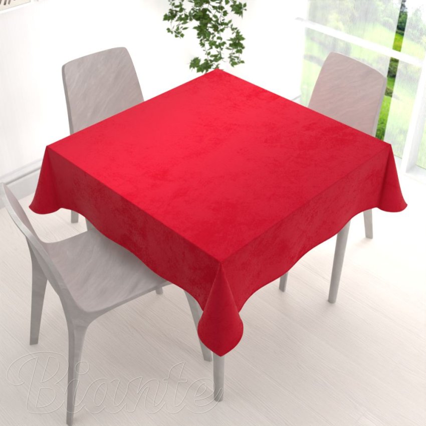 Sametový čtvercový ubrus Velvet Premium SVP-051 Sytě červený - detail 1 - Biante.cz