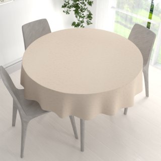 Teflonový kulatý ubrus TF-025 Pnoucí lístky - béžový - detail 1 - Biante.cz