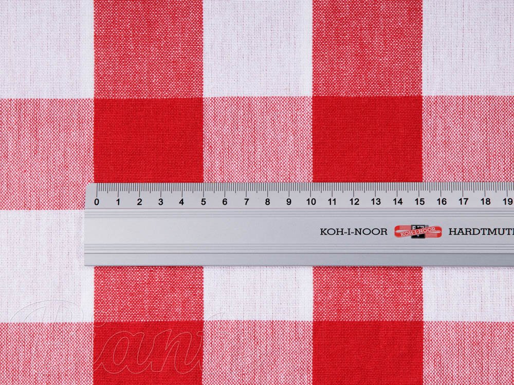 Bavlněná látka Olivia OL-016 Červeno-bílá kostka velká - šířka 150 cm - detail 3 - Biante.cz Bavlněná látka Olivia OL-016 Červeno-bílá kostka velká - šířka 150 cm - detail 3 - Biante.cz