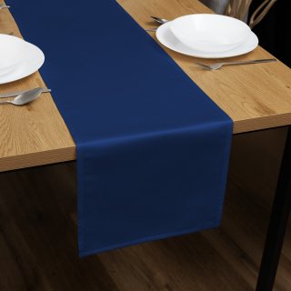 Saténový běhoun na stůl polyesterový Satén LUX-047 Námořnická modrá - Biante.cz