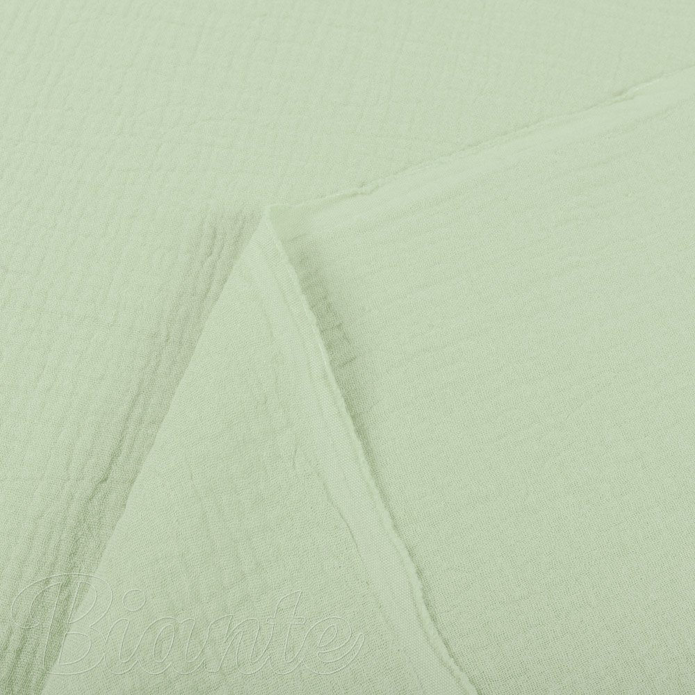 Mušelín dvojitá gázovina MSN-067 Pastelově pistáciová - metráž šířka 140 cm - detail 3 - Biante.cz