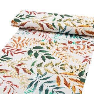 Bavlněná látka/plátno Sandra SA-712 Podzimní větvičky s listy na bílém - šířka 160 cm - detail 1 - Biante.cz Bavlněná látka/plátno Sandra SA-712 Podzimní větvičky s listy na bílém - šířka 160 cm - detail 1 - Biante.cz