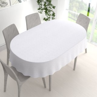 Teflonový oválný ubrus Milano TF-094 - bílý - detail 1 - Biante.cz