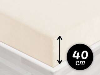 Froté napínacie prestieradlo na extra vysoký matrac FR-002 Smotanové - Biante.sk Froté napínacie prestieradlo na extra vysoký matrac FR-002 Smotanové - Biante.sk