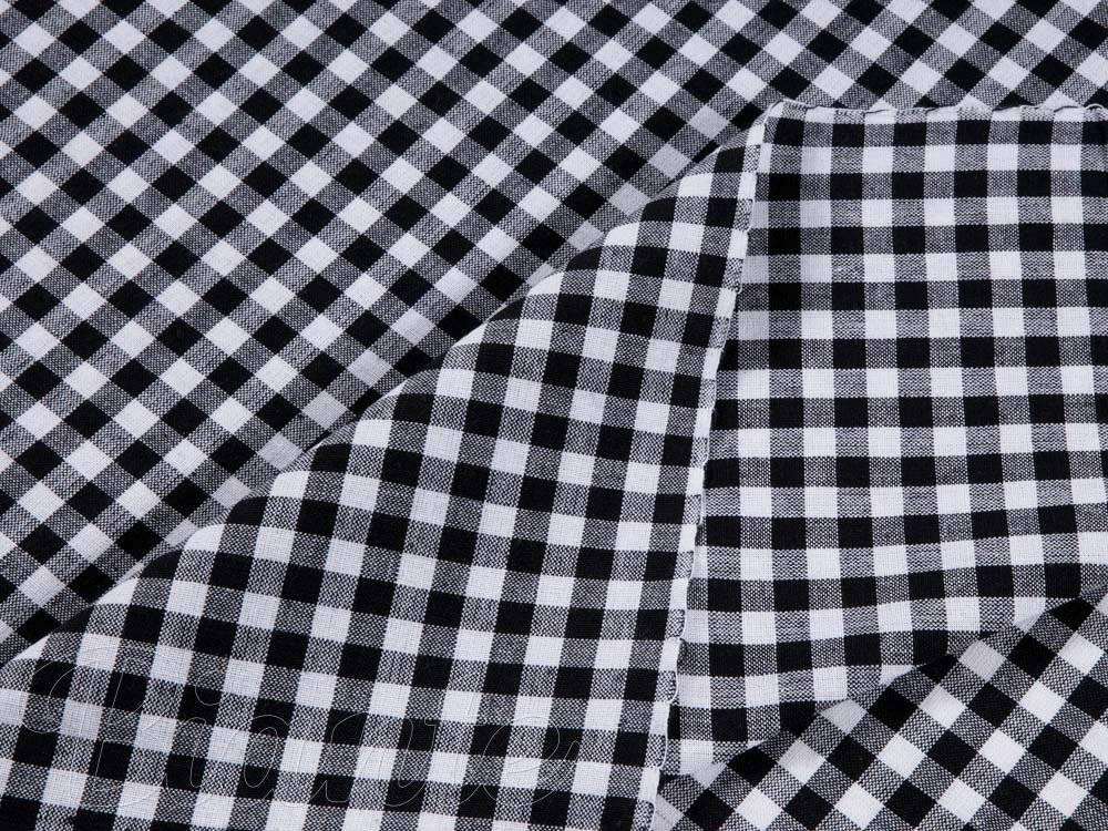 Bavlněná látka Olivia OL-015 Černo-bílá kostka malá - šířka 150 cm - detail 3 - Biante.cz Bavlněná látka Olivia OL-015 Černo-bílá kostka malá - šířka 150 cm - detail 3 - Biante.cz