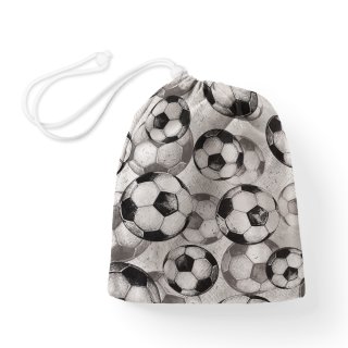 Bavlnený vak/vrecko na prezuvky Sandra SA-776 Čierno-sivé futbalové lopty - Biante.sk