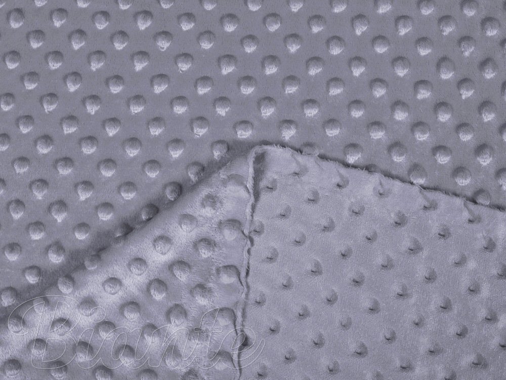 Dětská látka Minky 3D puntíky MKP-004 Tmavě šedá - šířka 150 cm - detail 3 - Biante.cz Dětská látka Minky 3D puntíky MKP-004 Tmavě šedá - šířka 150 cm - detail 3 - Biante.cz