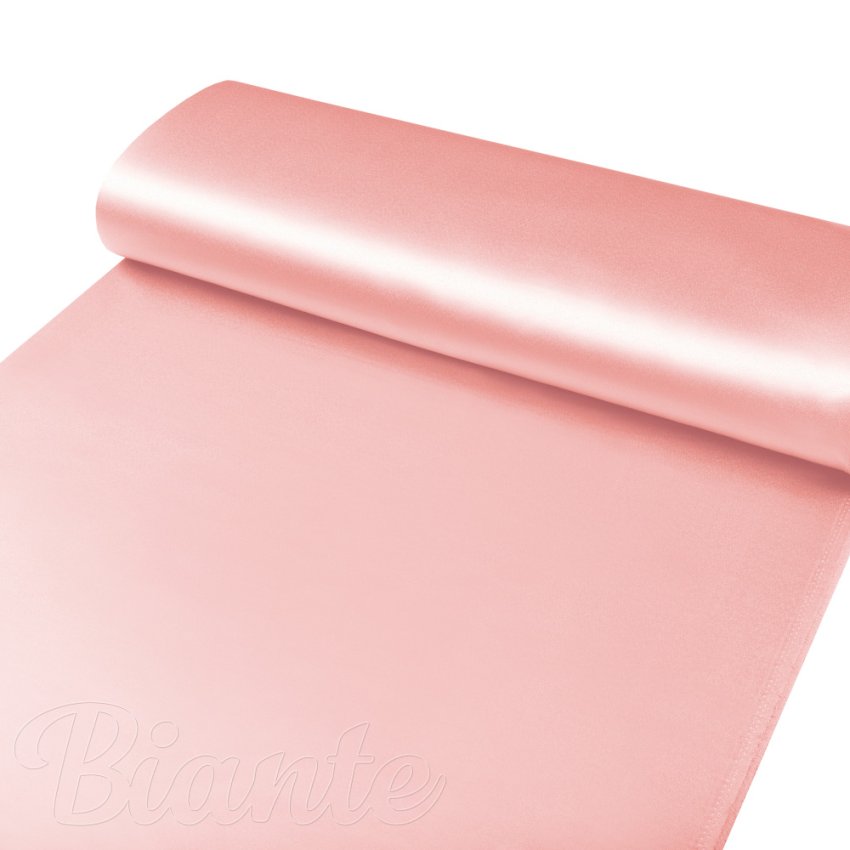 Látka polyesterový satén LUX-061 Světle korálově růžová - šířka 150 cm - detail 3 - Biante.cz