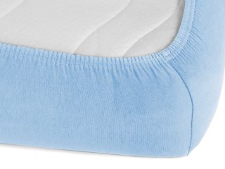 Jersey napínacie prestieradlo na vysoký matrac JR-014 Nebesky modré - detail 1 - Biante.sk Jersey napínacie prestieradlo na vysoký matrac JR-014 Nebesky modré - detail 1 - Biante.sk