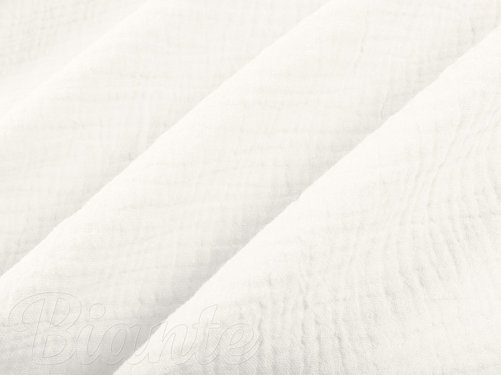 Mušelín dvojitá gázovina MSN-049 Bílá - metráž šířka 140 cm - detail 7 - Biante.cz