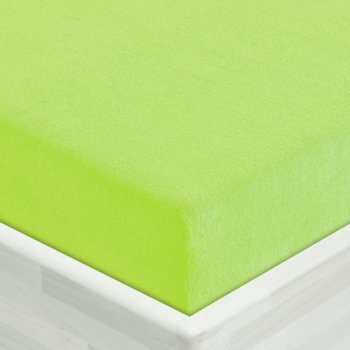 Detské froté napínacie prestieradlo do postieľky FR-019 Žiarivo zelené - detail 1 - Biante.sk