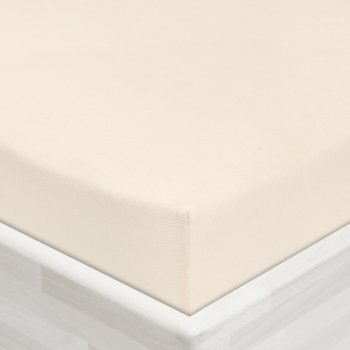 Detské jersey napínacie prestieradlo do postieľky JR-002 Smotanové - detail 1 - Biante.sk