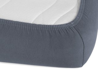 Jersey napínacie prestieradlo na vysoký matrac JR-029 Antracitovo sivé - detail 1 - Biante.sk Jersey napínacie prestieradlo na vysoký matrac JR-029 Antracitovo sivé - detail 1 - Biante.sk