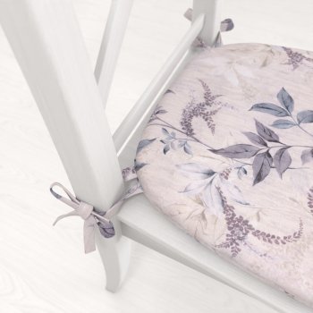 Oblý podsedák PML-053 Pnoucí lístky na béžovém - 39x37x3 cm - detail 1 - Biante.cz Oblý podsedák PML-053 Pnoucí lístky na béžovém - 39x37x3 cm - detail 1 - Biante.cz