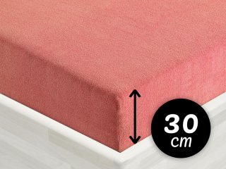 Froté napínacie prestieradlo na vysoký matrac FR-001 Koralové - Biante.sk Froté napínacie prestieradlo na vysoký matrac FR-001 Koralové - Biante.sk