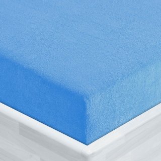 Dětské froté napínací prostěradlo do postýlky FR-015 Světle modré - detail 1 - Biante.cz