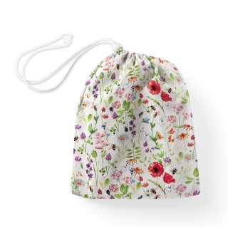 Bavlněný pytlík/sáček na přezůvky Sandra SA-608 Červeno-fialové luční kvítí s motýlky a čmeláčky na bílém - Biante.cz Bavlněný pytlík/sáček na přezůvky Sandra SA-608 Červeno-fialové luční kvítí s motýlky a čmeláčky na bílém - Biante.cz