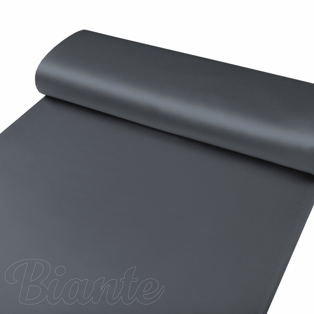 Látka polyesterový satén LUX-049 Antracitově šedá - šířka 150 cm - detail 3 - Biante.cz