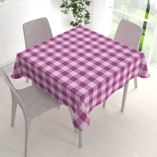 Bavlněný čtvercový ubrus Olivia OL-021 Fialová kostka velká - detail 1 - Biante.cz