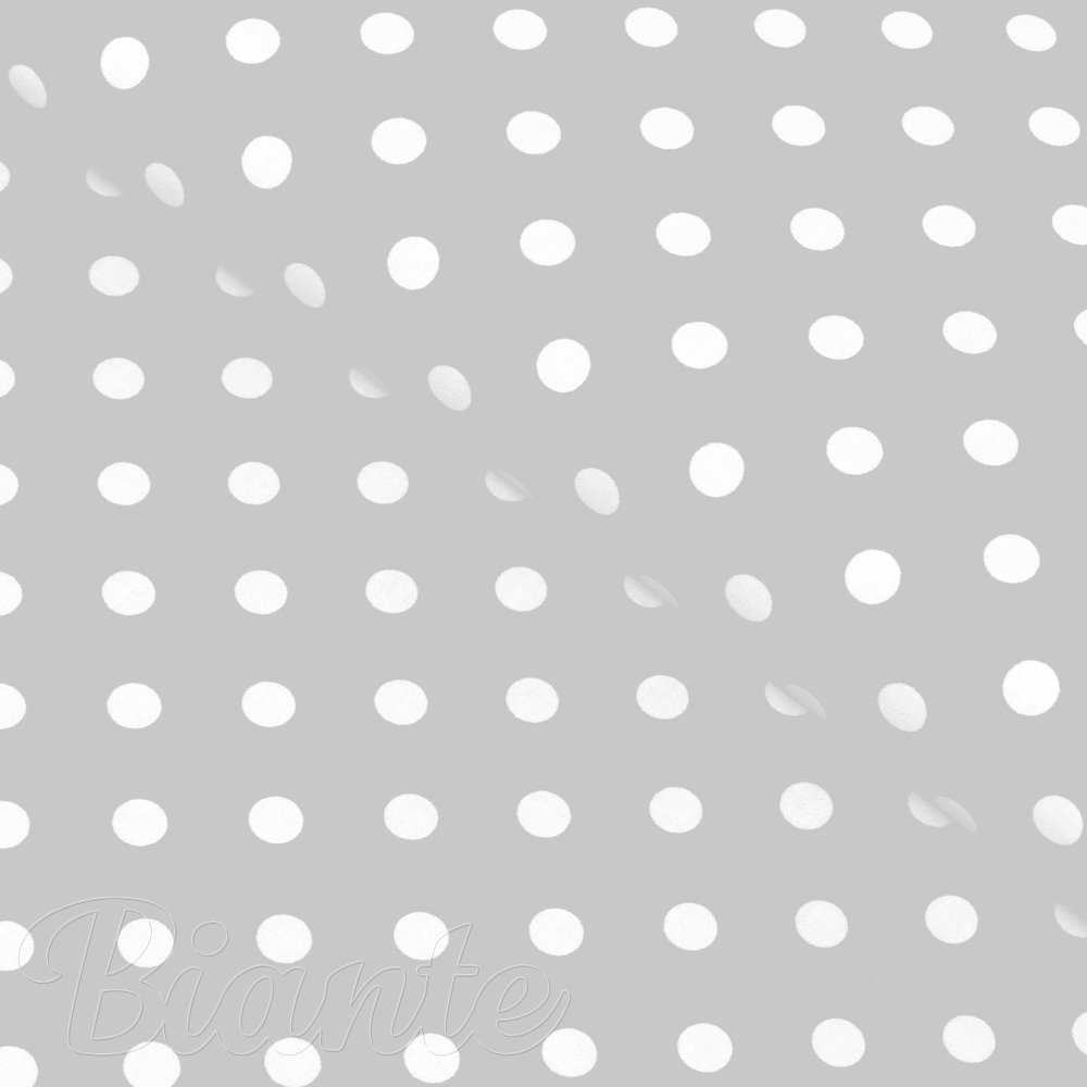Bavlněná látka/plátno Sandra SA-676 Bílé puntíky na světle šedém - šířka 140 cm - Biante.cz